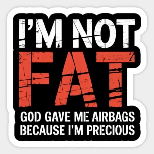 I’m Not Fat God Gave Me Airbags Funny Quote Sticker